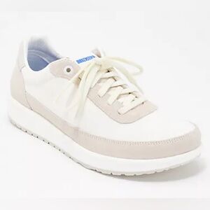 Birkenstock honnef antique white leather sneakers new sz 38 /7m
